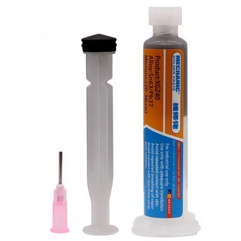 

MECHANIC XG-Z40 Solder Paste 10CC Tin Soldering Sn63/Pb37 25-45um with Syringe for PCB SMD Mobile Phone Repair