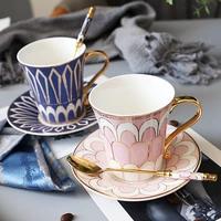 british coffee cup saucer spoon ins style european style small luxury ceramic afternoon tea cup water mug set gift box pack