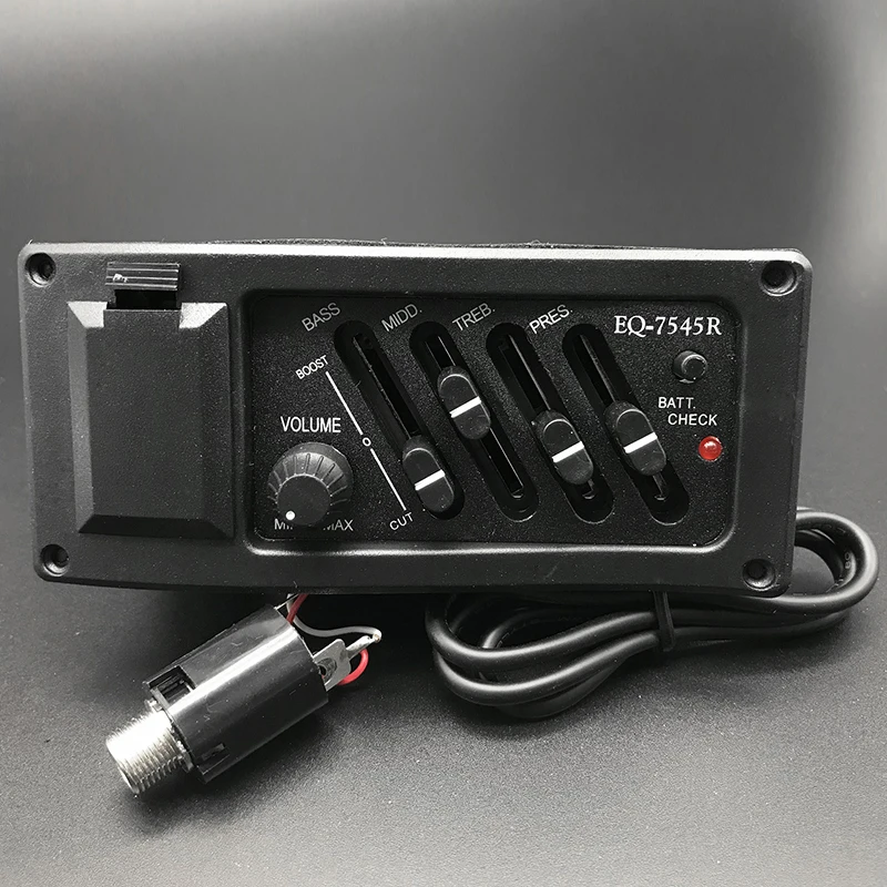 4 полосным EQ 7545R гитары предусилитель пьезо пикап усилитель эквалайзер