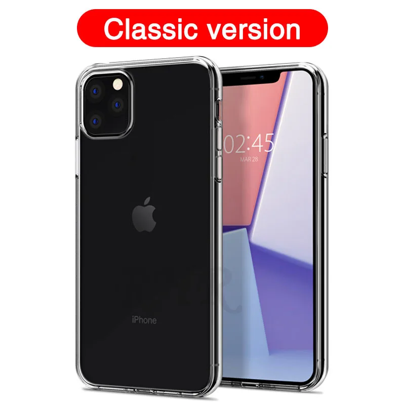 Transparent Роскошный Ударопрочный силиконовый чехол для телефона чехол для iphone 7 8 6 6S Plus X XS Max iphone 11 pro Max Чехлы прозрачная Защита задняя крышка - Цвет: Transparent