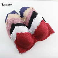 beauwear soft lace leisure bra for women sexy plus size thin cup cotton lingerie breathable underwear 34d 36d 38d 40d 42d 44d