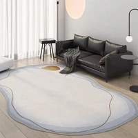 thicken plush floor rug for living room bedroom non slip mat home decoration carpet irregular oval door mat decorative area rugs