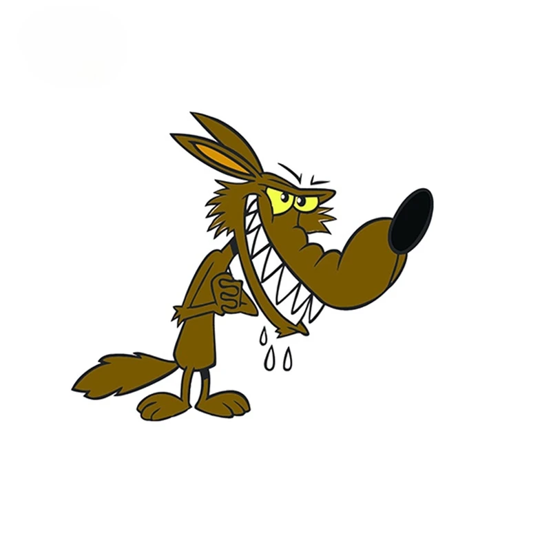 

13cm X 13cm Car Sticker Big Teethed Wolf Vinyl Decal Window Waterproof Fashion Motorcycle Bumper Window Decal Laptop Stickers