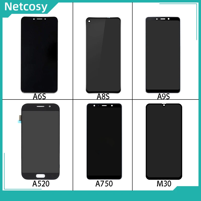 ЖК-дисплей с сенсорным экраном дигитайзер в сборе для samsung Galaxy A6S G6200/A8S G8870/A9S A9200/A5 A520/A7 A750/M30