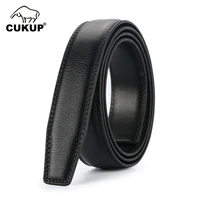 cukup 3 1cm width real cow genuine belts strip only for men black color cow skin leather automatic without buckle 130cm nck1062