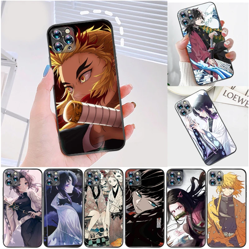 

Demon Slayer Kimetsu No Yaiba Kamado Tanjirou Agatsuma Zenitsu Kamado Nezuko Phone Case For iPhone 6 6S 6Plus 7 8 Plus Funda