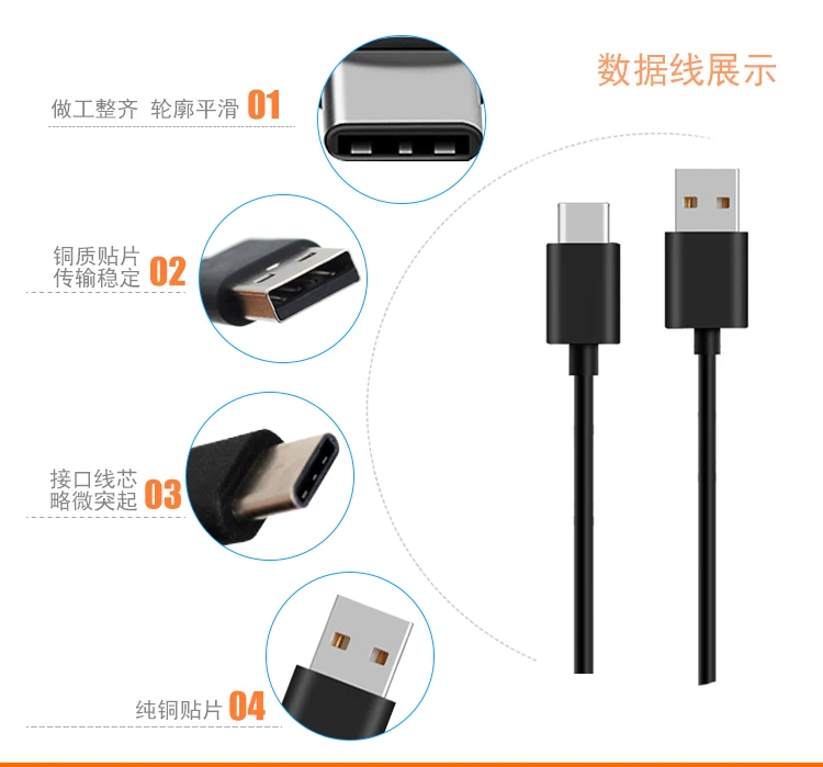 Оригинальный кабель xiaomi USB Type-C 2A USB-C для быстрой зарядки mi 9t 4c 5s 6x a3 a2 8 se mix 2 2s max 3 |