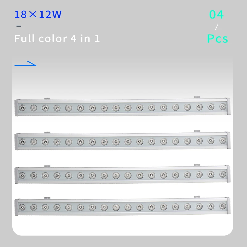 Фото 4 шт./лот IP65 Водонепроницаемый 18x12 Вт RGBW в 1 светодиодный бар настенный светильник