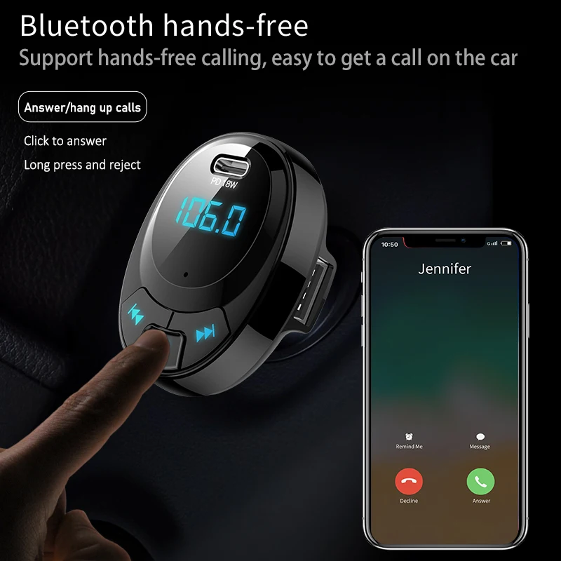 YIBEIKA автомобильное зарядное устройство с fm-передатчиком Bluetooth приемник 3.1A двойное автомобильное usb-устройство для зарядки телефона аудио mp3-плеер TF, Карта автомобильный комплект - Тип штекера: Bt-09