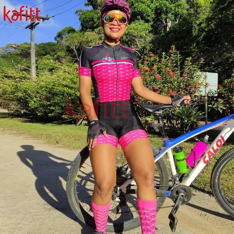 

kafitt New Women's Pro Triathlon Professional Sportswear Short-sleeved Cycling Jersey Shorts Suit Tight-fitting Shirt Jumpsuit