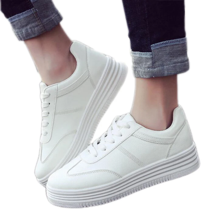 

2022 Women Sneakers Casual Shoes Platform Shoes Fashion Spring Autumn shoes Women flats Breathable Popular White shoes ST58