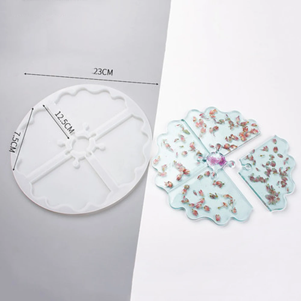 

2PCS Irregular Shaped Epoxy Resin Molds Silicone Interlocked Coaster Molds Geode Agate Slice Molds for Making Cup Bowl Mats