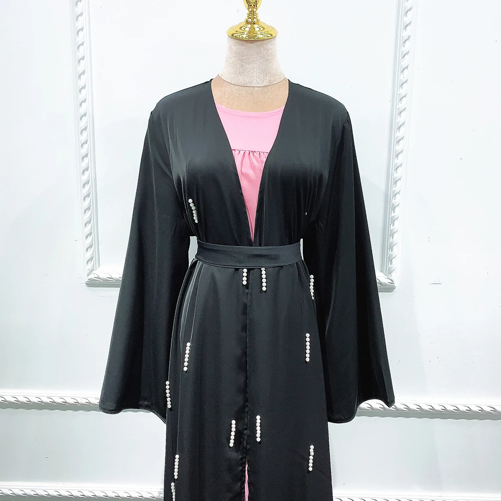 Eid Mubarak Дубай Кафтан абайя кимоно кардиган хиджаб мусульманское платье ислам