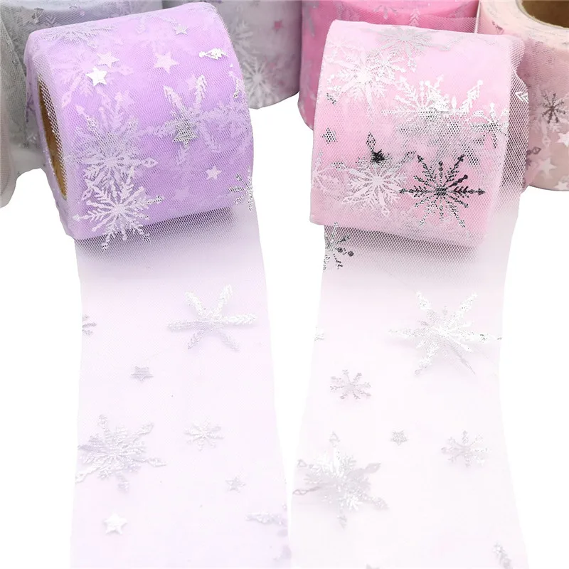 Юбка для душа со снежинками и звездами из органзы детская юбка украшения