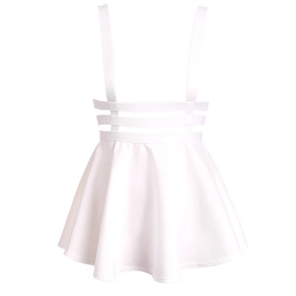 

Women's Mini Skirts Girl Playsuit Skater Suspender Skirts Bandage Short Strap A-Line Skirts
