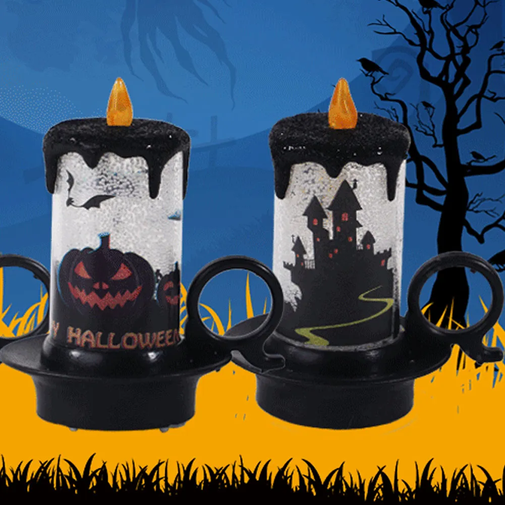 Хэллоуин беспламенный светодиодный светильник свечи вечерние Декор для дома Бар