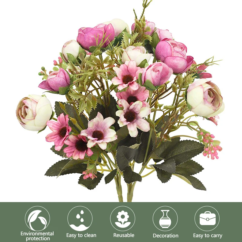 Искусственные цветы букет Шелковый Пион Роза свадебное украшение цветок