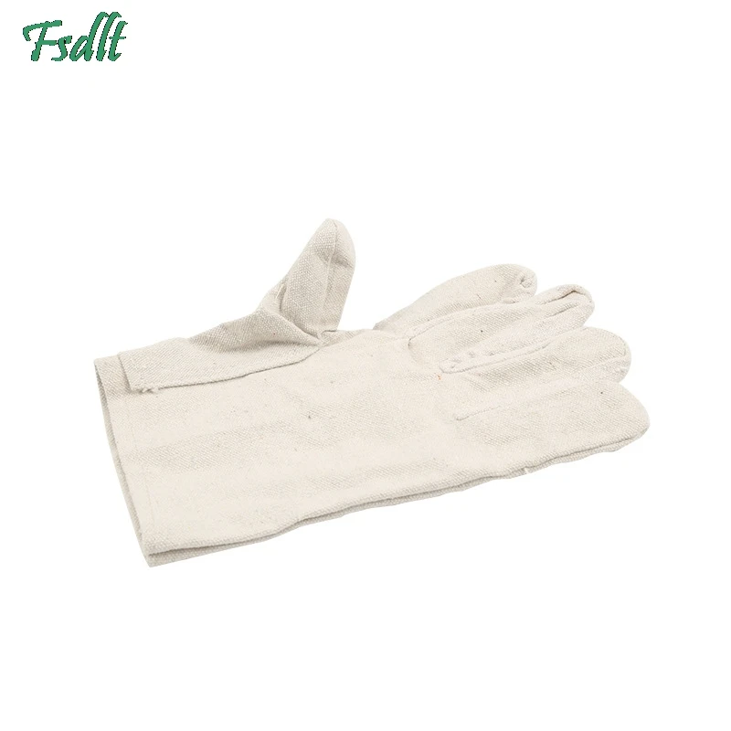 5/10 пар белые армированные однослойные парусиновые перчатки для обработки груза
