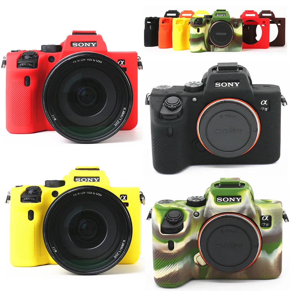 

Silicone Armor Skin Case Camera Body Cover for Sony A7 III A7R III A7M3 A7RM3 / A7R IV A7RM4 / A7 II A7R II A7S II / A9 II A9M2