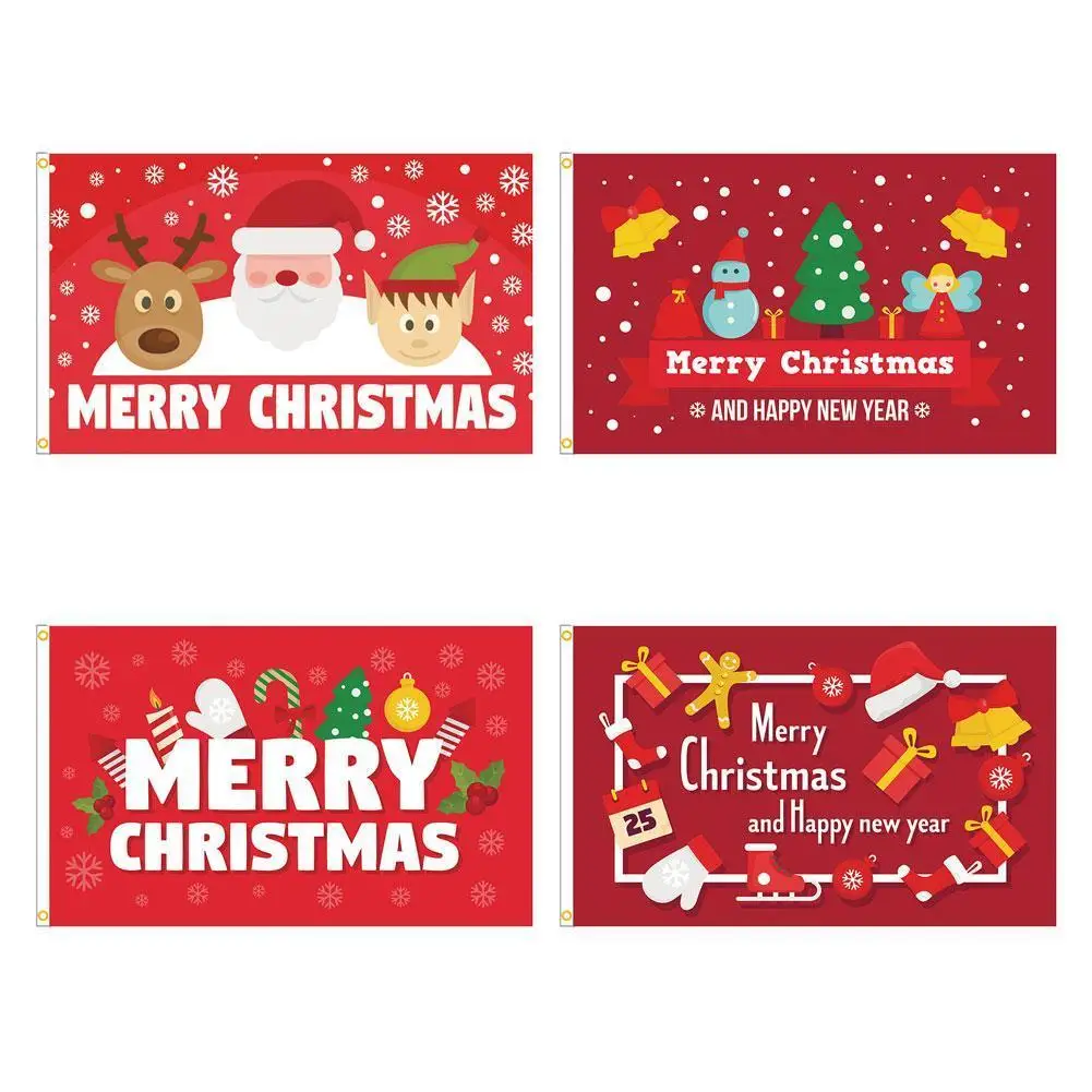

1PC Merry Christmas Banner Garden Christmas Ornaments Tree Christmas Decor For Home Happy New Year Gift