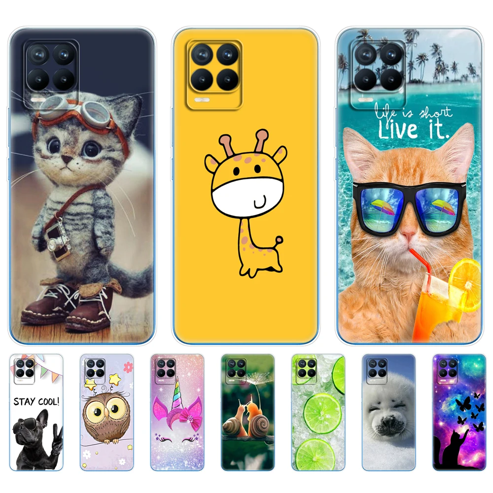 for realme 8 case 6 4 soft silicon tpu back for realme 8 pro oppo realme8 4g rmx3085 phone cover coque capa funda bumper bag free global shipping