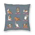 Наволочки в виде английского бульдога для йоги, украшение для спальни, нордическая британская домашняя собака, декоративная квадратная наволочка для салона