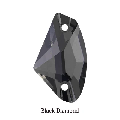 Black Diamond Высокое качество блестящий цвет пришить Кристальные Стразы для аппликации камни плоская задняя часть для одежды/дизайн ювелирных изделий DIY/аппликация "цветы" - Цвет: Black Diamond