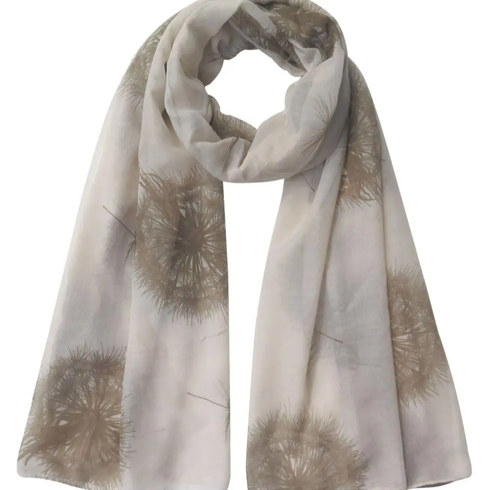 Модный женский шарф с принтом одуванчика мягкая легкая шаль |