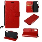 Кожаный чехол для Xiaomi RedMi 7A Note 7 6 6A 5 K20 Pro Plus Go, чехол-книжка с бабочкой для Red Mi 7A 6A Note 7 Note7, чехол