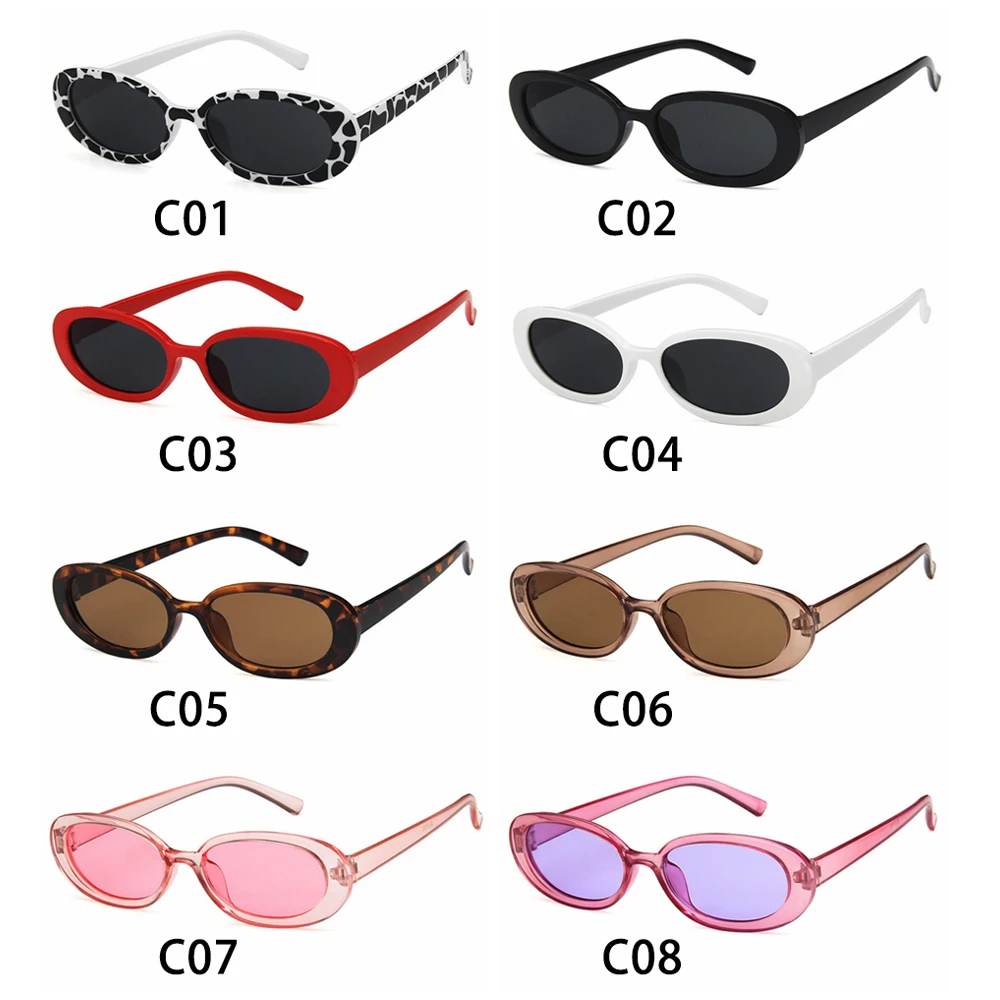 

2021 Sunglasses Oval Sunglasses Women Vintage Fashion Ladies Small Oval Frame Cat Eye Sun Glasses UV400 Sunglasses Eyewear