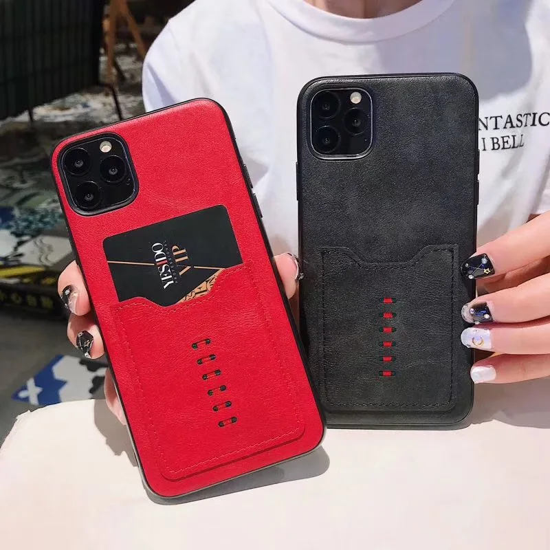 Новое поступление модный кожаный чехол для iPhone11proMax XR XS MAX функциональный
