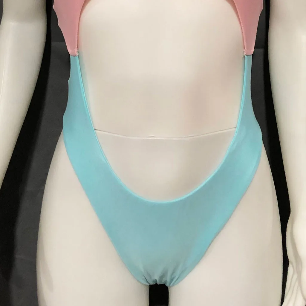 Женский купальный костюм KANCOOLD однотонный купальник-бикини в стиле пэчворк