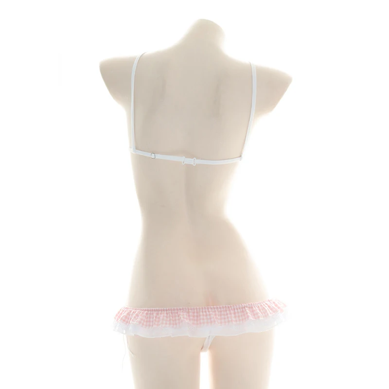 AniLV розовый клетчатый купальник бикини