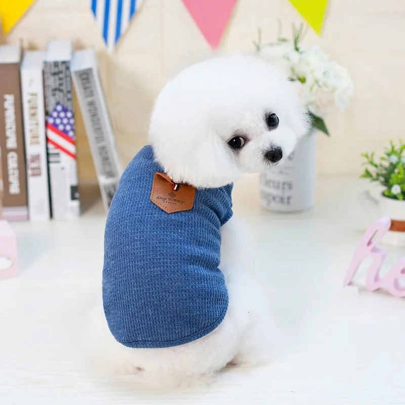 Pawstrip S-XXL летняя одежда для собак Однотонная рубашка для щенков Чихуахуа жилет для маленьких собак
