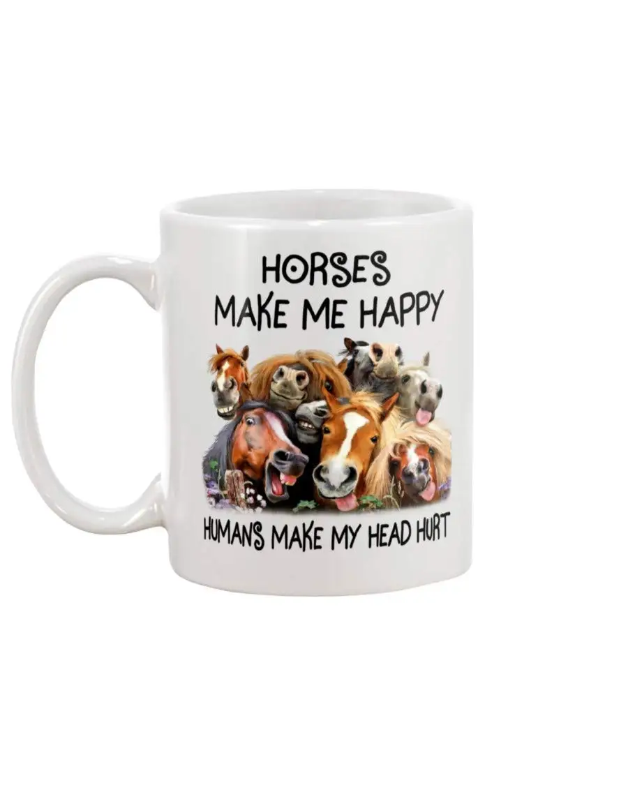 Кофейная кружка horse 11 унций белая керамическая чашка. Кружка сделай меня