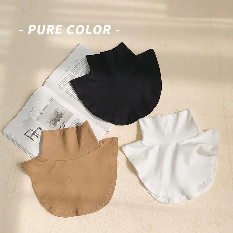 

Autumn/winter warm false collar women's versatile false collar high neck striped decorative collar inside the false collar