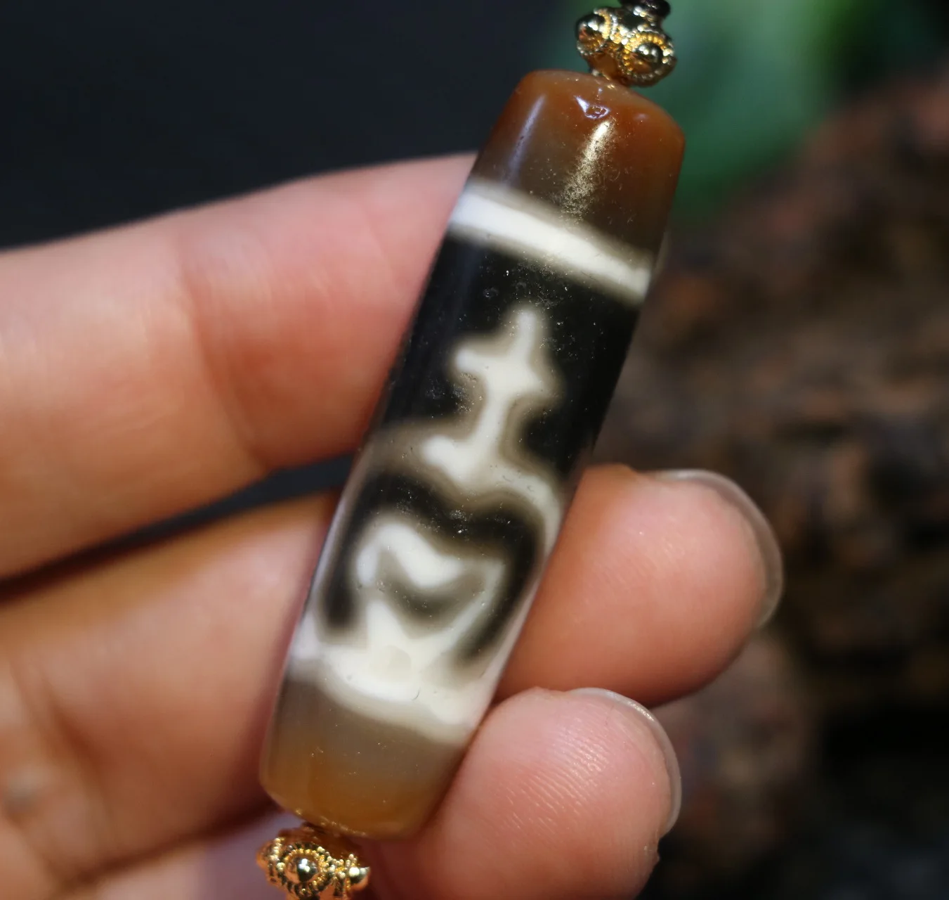 Magic Power Tibetan Agate Treasure Bottle Protect Safe dZi Bead Pendant Amulet A LKbrother Sauces Top Quality