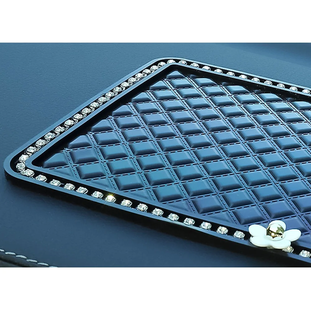 Приборной панели автомобиля Нескользящие коврики с украшением в виде кристаллов