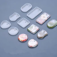 1pc 4style keychain epoxy resin mold hanging pendant silicone mould diy crafts jewelry necklace casting mold