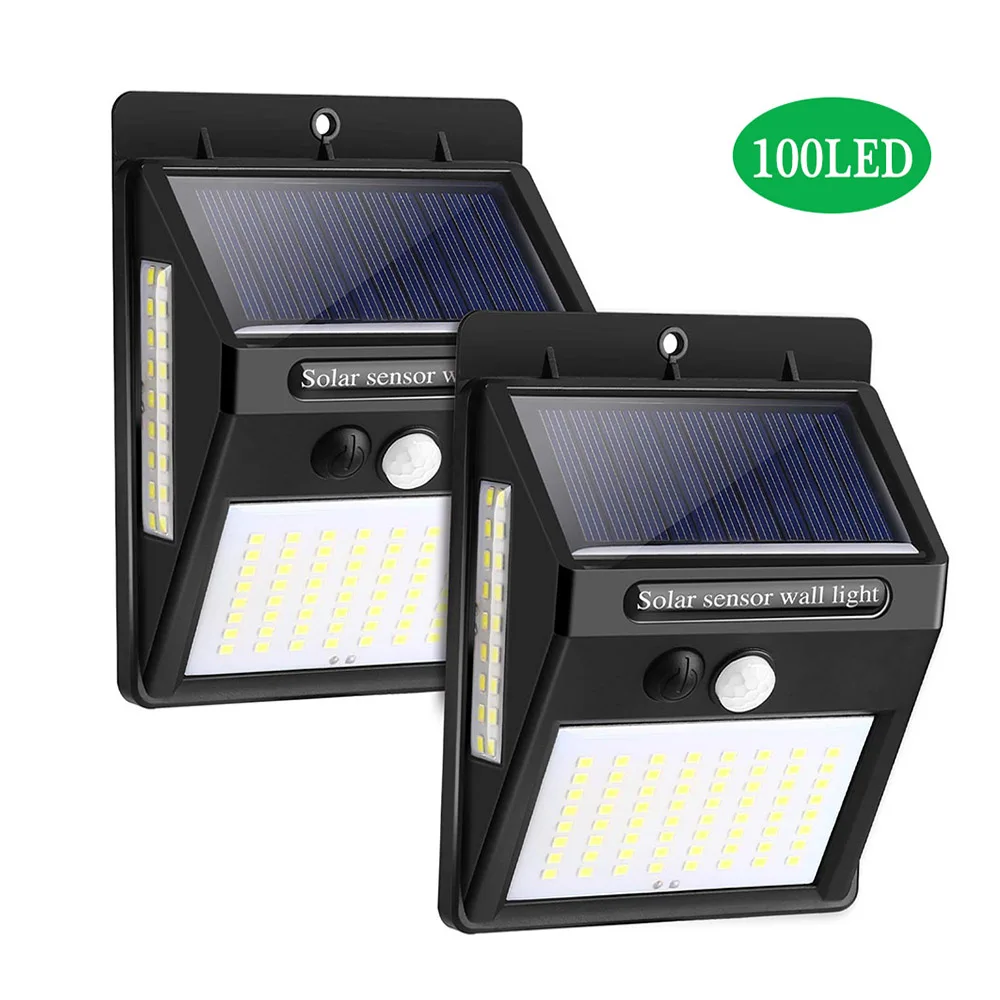 Новейший садовый уличный светильник на солнечной батарее с 100 светодиодный