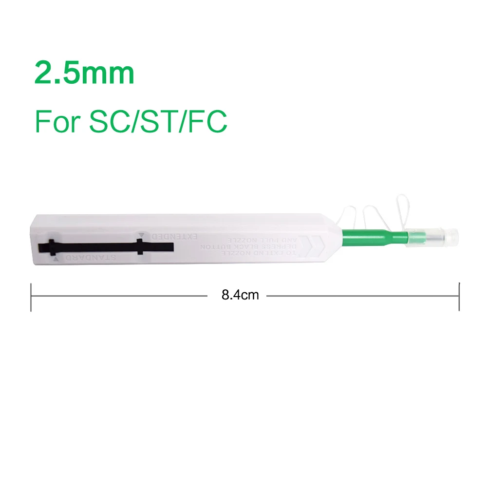 2PCS/lot SC/FC/ST One-Click Cleaner Tool 2.5mm Fiber Optic Cleaning Pen 800 Cleans Fiber Optic Cleaner