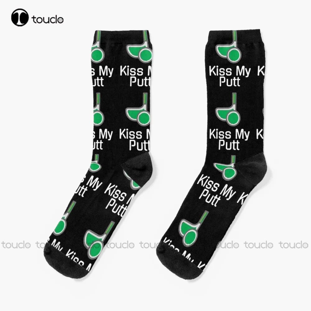 New Kiss My Putt - Funny Golf Saying Socks Socks For Boys Personalized Custom Unisex Adult Socks Popularity Holiday Gifts