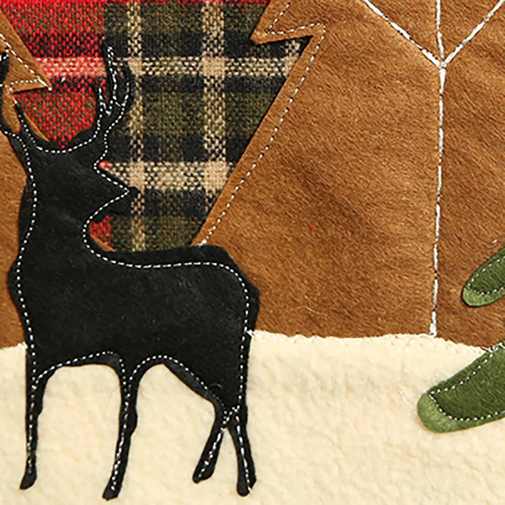 

Household Table Cover Decor Christmas Elk Tree Pattern Table Cover Christmas Table Mat For Home Kitchen Restaurant Decorations