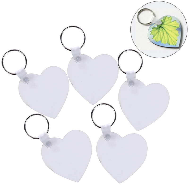 10 шт. дерево живопись кольцо для ключей ремесло DIY Аксессуары подарок сердце