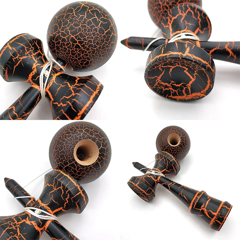 Профессиональный 18 см шар Kendama трещина Крашеные деревянные игрушки Спорт на