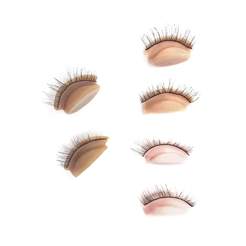 3 пары набор для прививки ресниц тренировочная головка веки силиконовые манекена