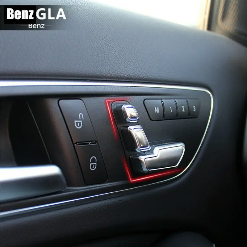 6 шт. кнопки регулировки сиденья ABS для Benz ML W166 GL X166 2012 2015|Наклейки салона авто| |