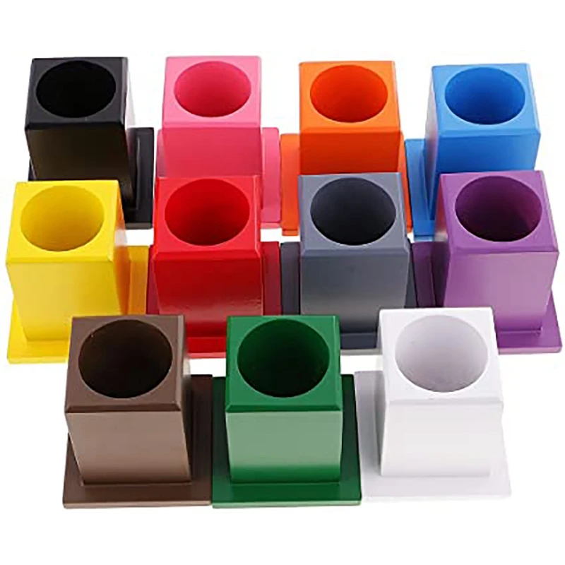 Раннего развития детей Язык Обучающие игрушки деревянные 11-Цвет держатель для