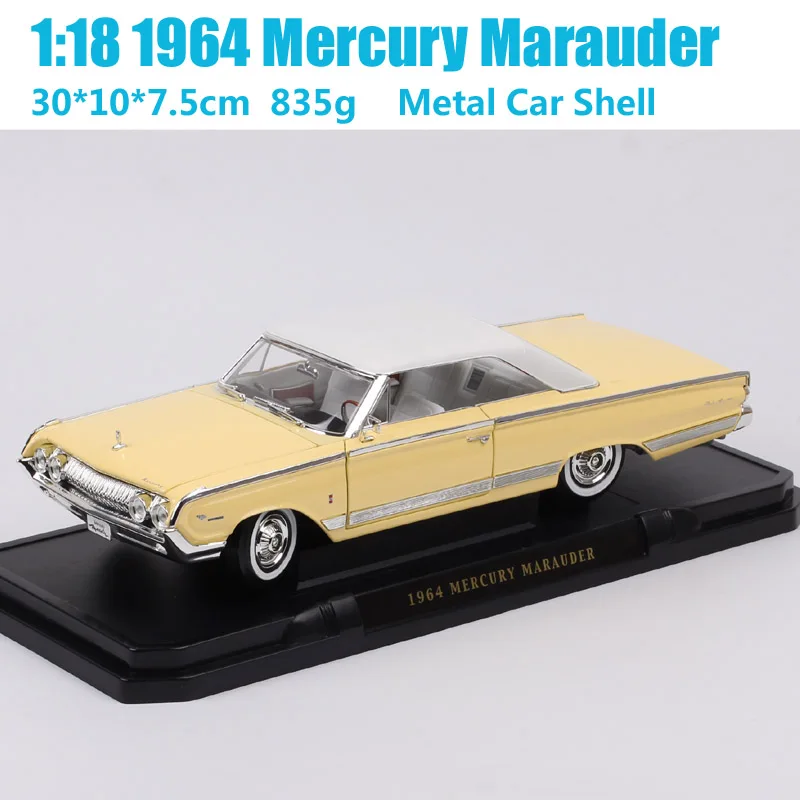 Модель автомобиля Классическая 1:18 ford Mercury Marauder hardtop sedan 1964 литой металлический