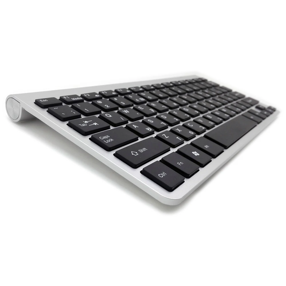 

Israel Hebrew Keyboard High Quality Ultra-Slim Wireless Keyboard Mute Keycap 2.4G Keyboard for Win XP 7 10 Android TV Box